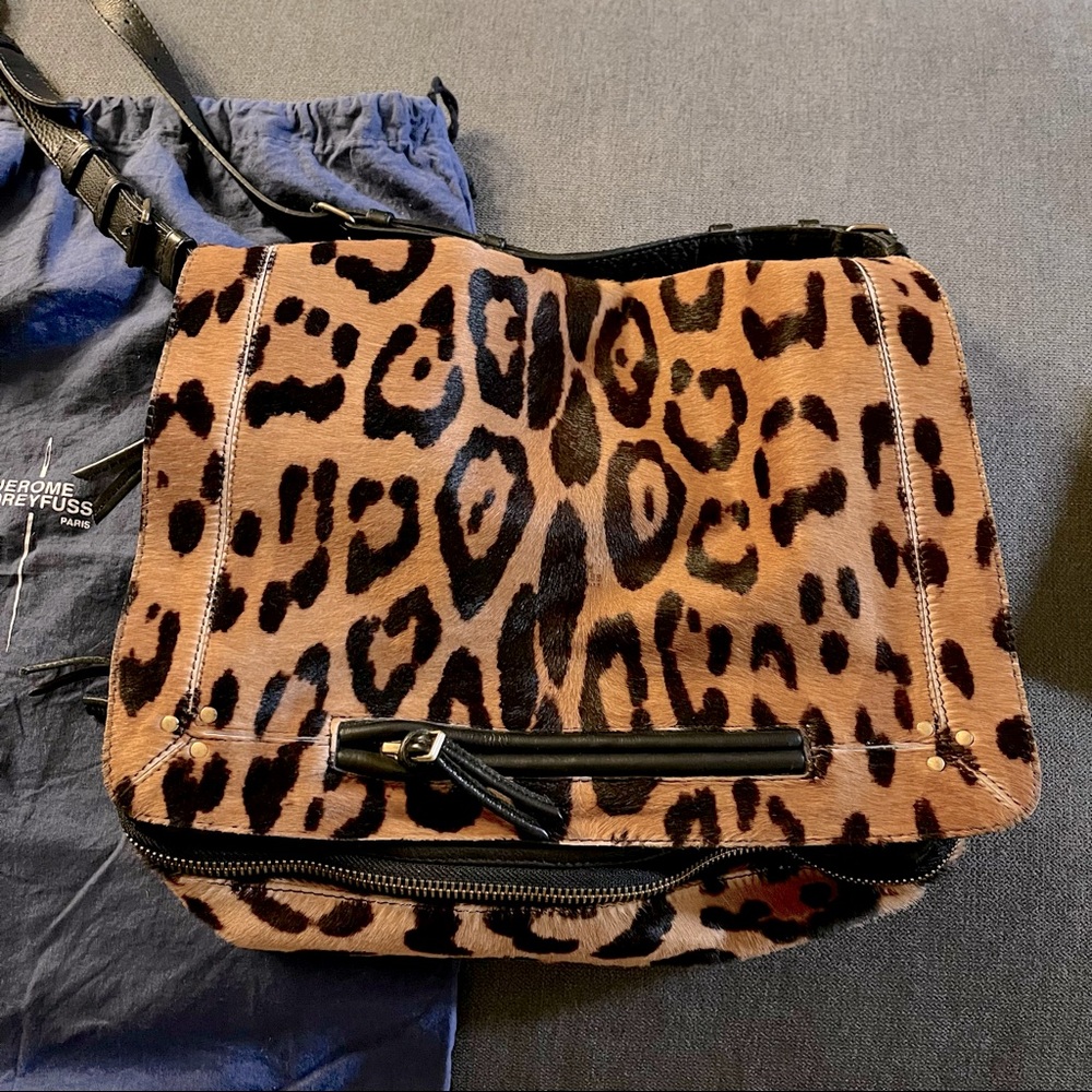 Jerome Dreyfuss Albert Ponyskin Leopard Bag